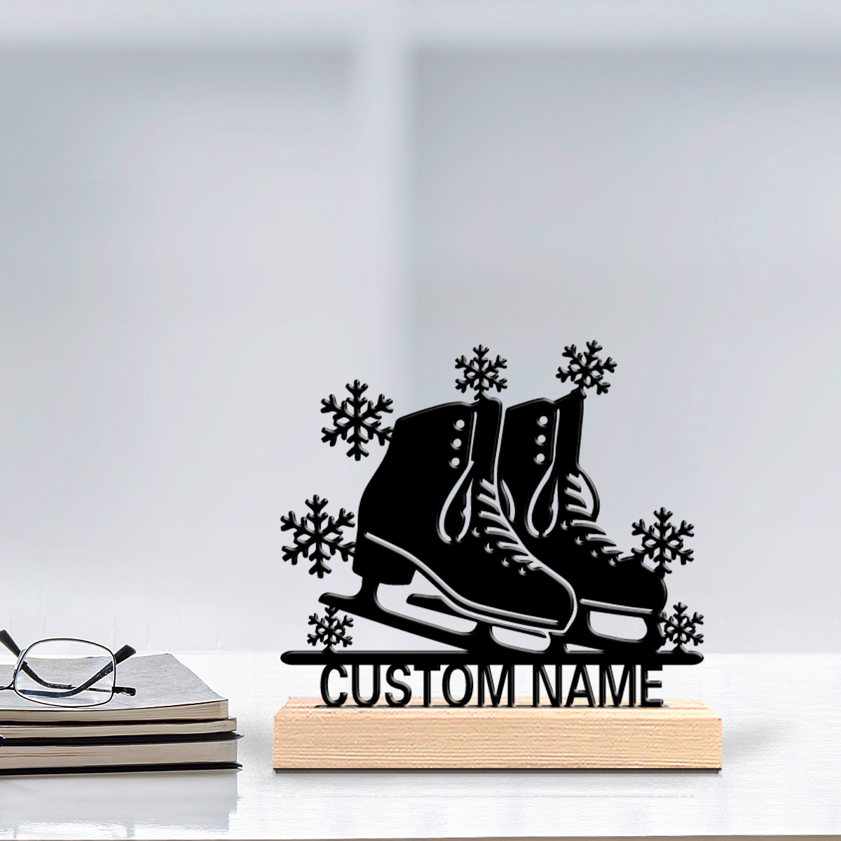 Baby Nursery Accent Wall - 1pc Mode Gepersonaliseerde Aangepaste schaatsen Houten