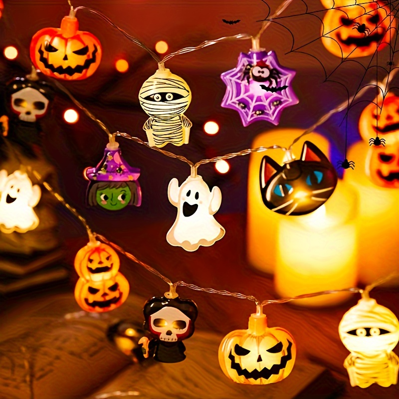 Baby Nursery Wall Lights - Spookachtige Halloween LED decoratieve lichtslingers, cartoonvormige