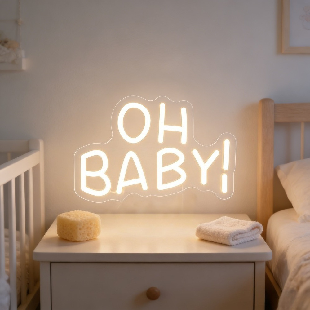 Baby Nursery Wall Lights - OH BABY Neonbord voor wanddecoratie LED