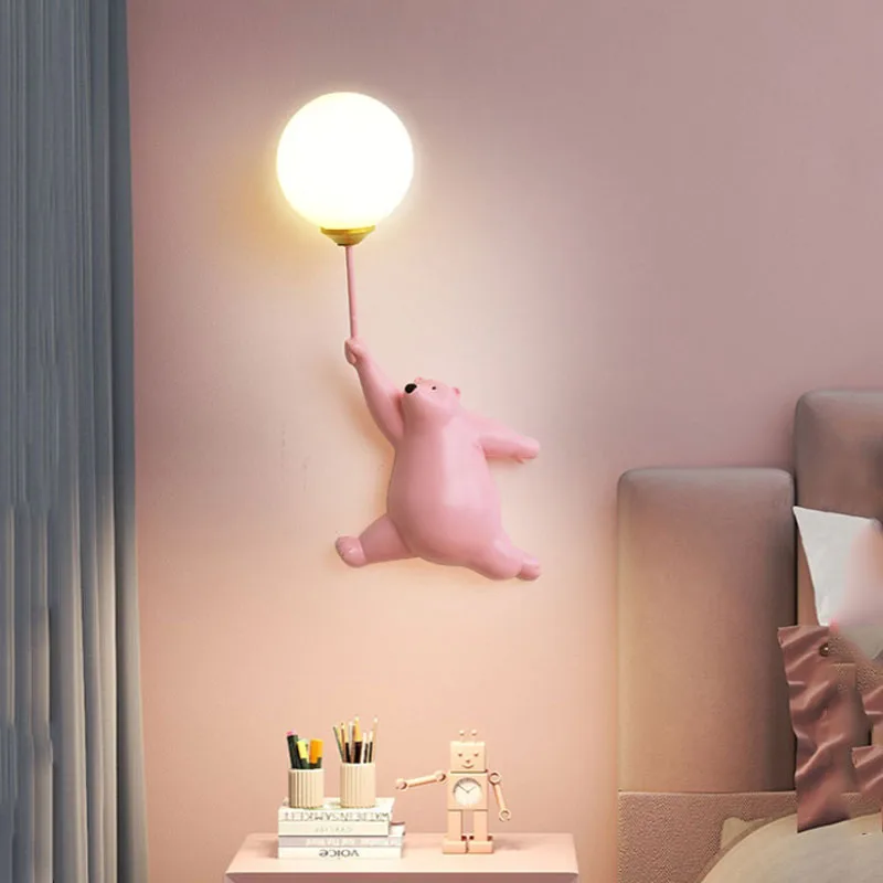 Baby Nursery Wall Lights - Cartoon Ijsbeer LED Blaker Licht Creatieve