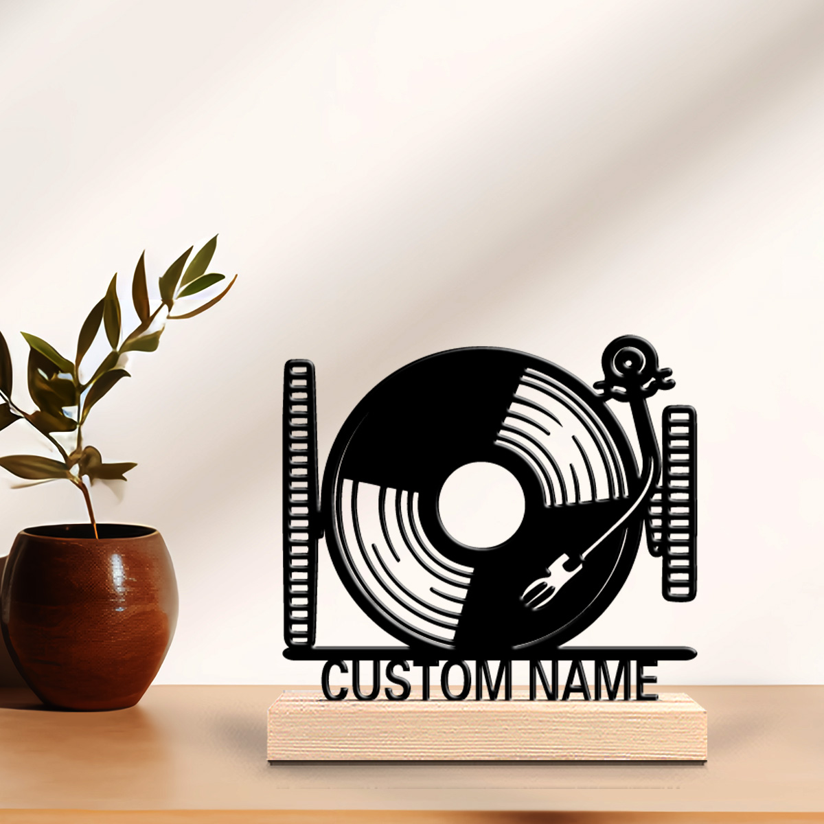 Baby Nursery Decor - 1 stuk schattige gepersonaliseerde custom platenspeler