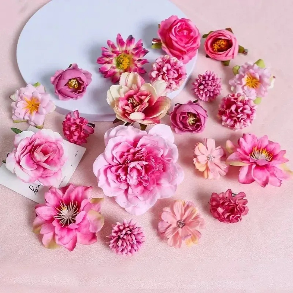 Baby Nursery Decor Ideas - 3/21 Stuks Kunstmatige Rose Bloem Hoofd