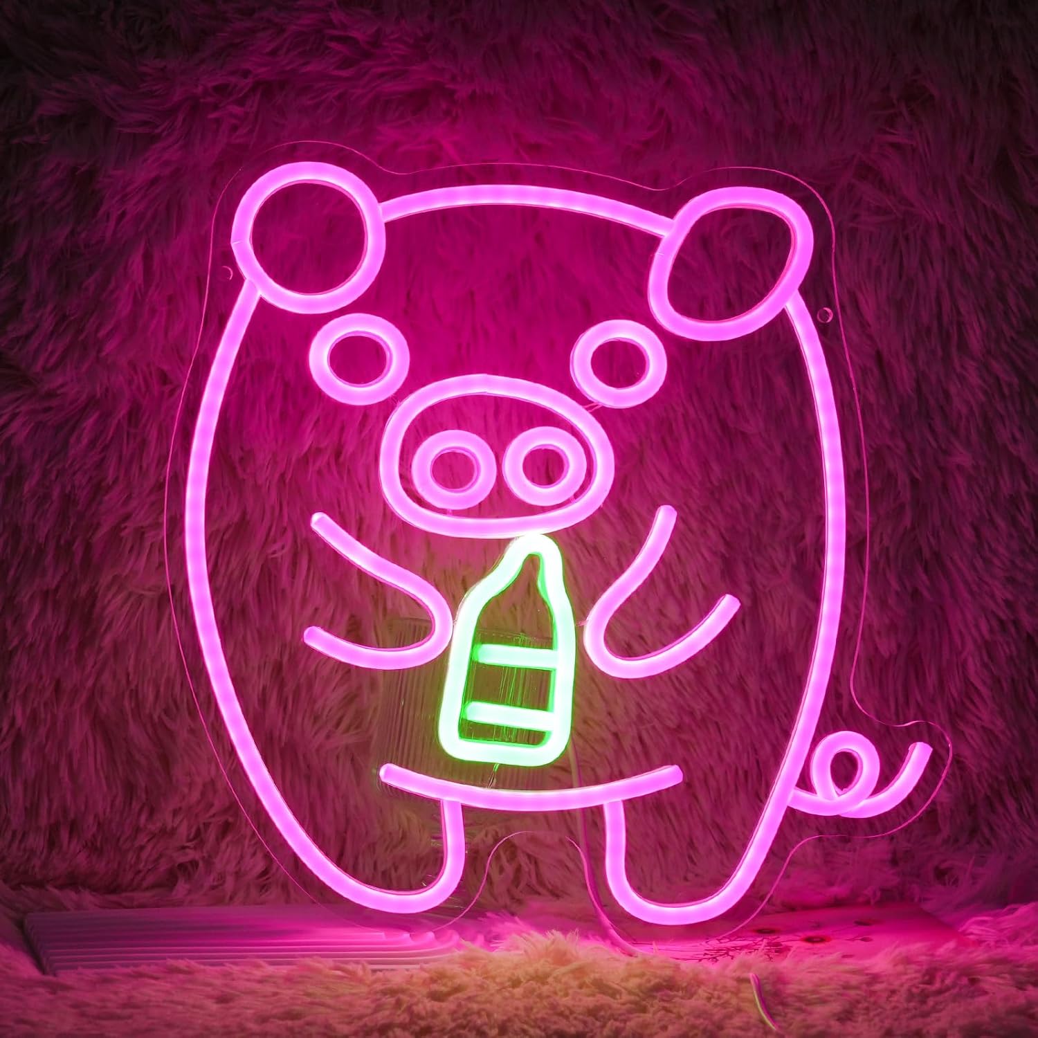 Baby Nursery Wall Lights - Baby varkensmelkfles neonlicht LED USB dimbaar