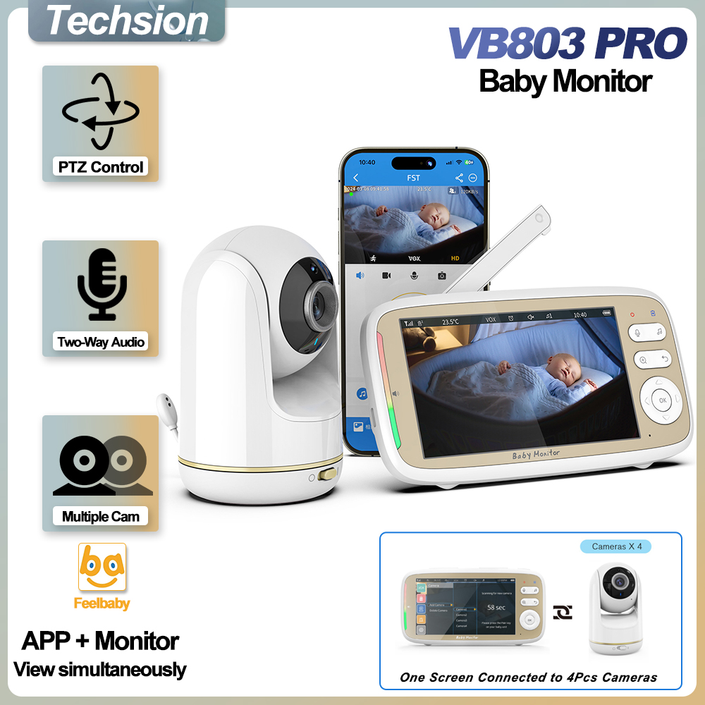 Baby Monitor Split Screen - VB803 PRO HD 720P Babyfoon WIFI