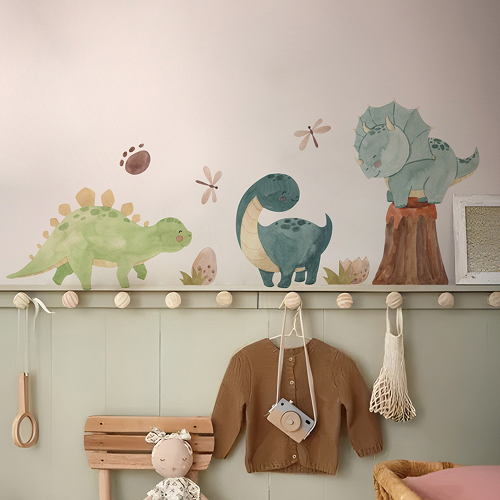Baby Nursery Decor Ideas - Dinosaurus Muurstickers, Dino Alfabet Muurstickers, Muurdecor