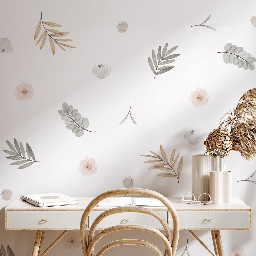 Baby Nursery Decor Ideas - Boho Bladeren Botanische DIY Muurstickers Art