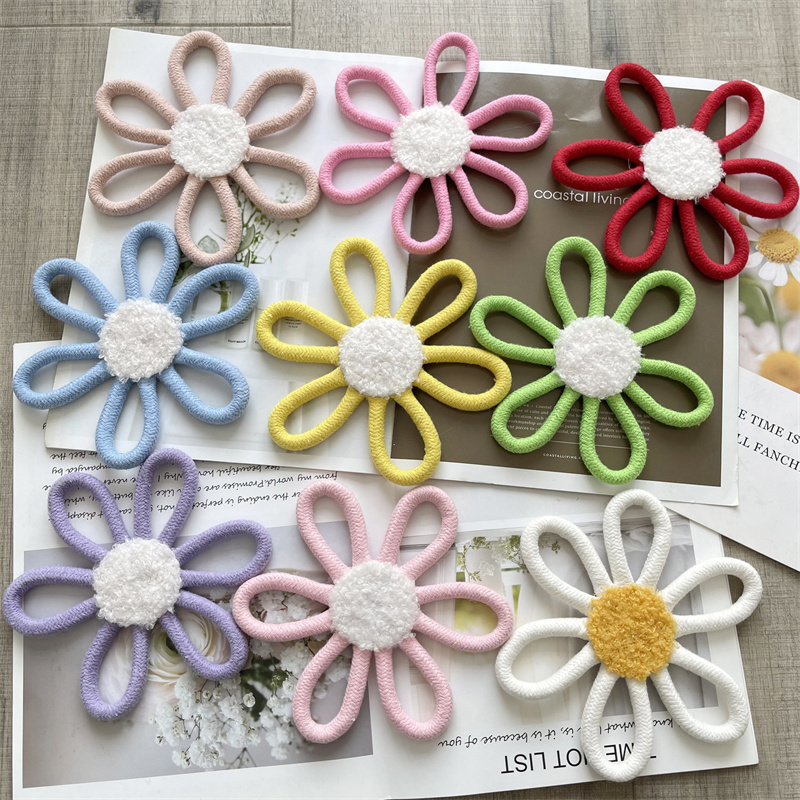 Baby Nursery Fabric - Katoenen Touw Geweven Daisy Bloem Muur
