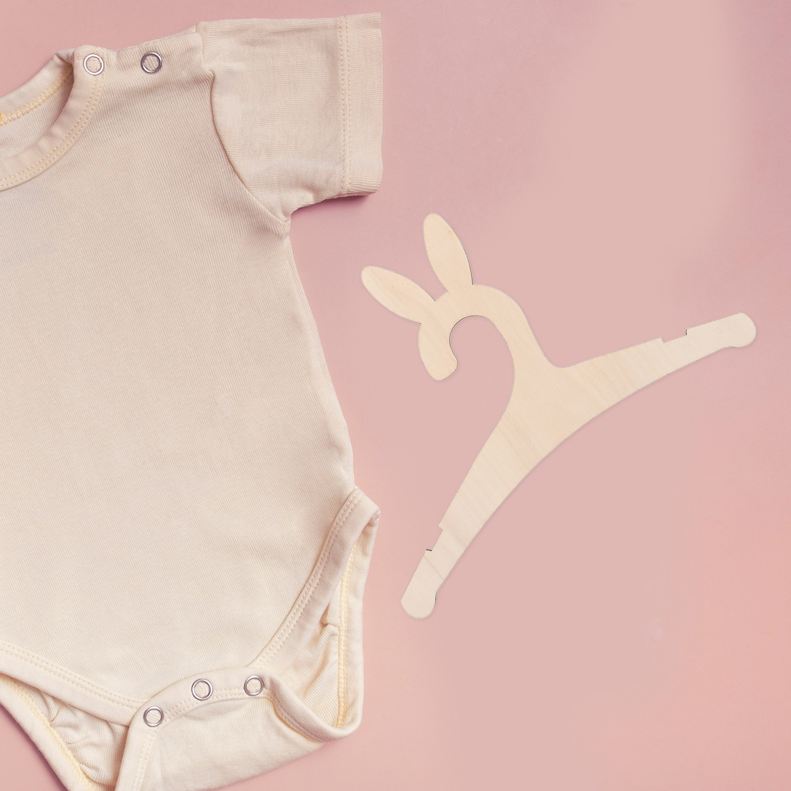 Baby Nursery Decor - 5 stuks DIY houten babykledinghangers met