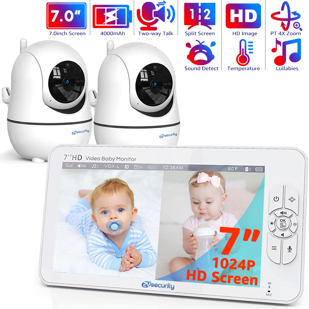 7,0 inch video-babyfoon HD ges - Baby Monitor Split Screen recensie en prijs
