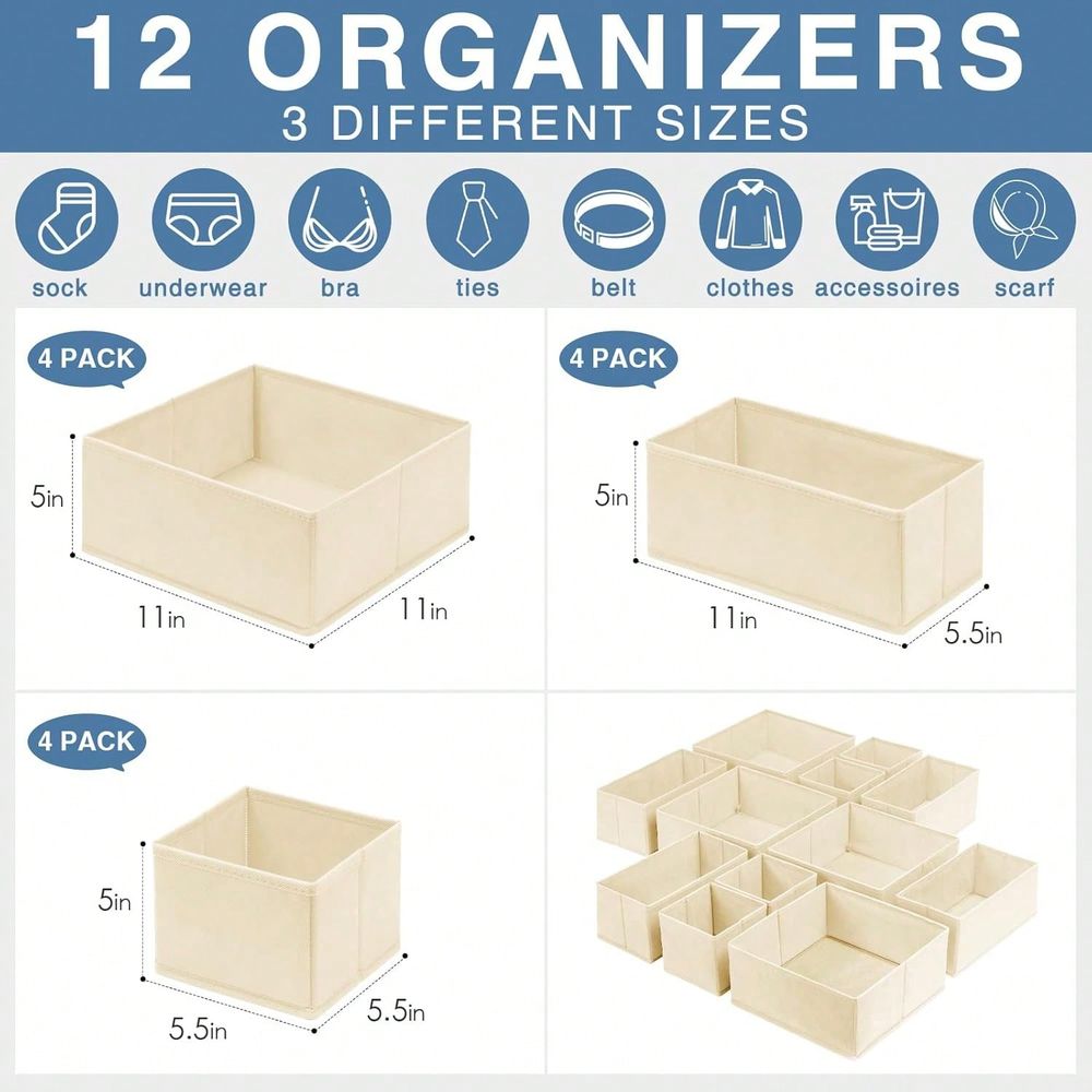 12-delige set lade-organizers  - Baby Nursery Drawers recensie en prijs