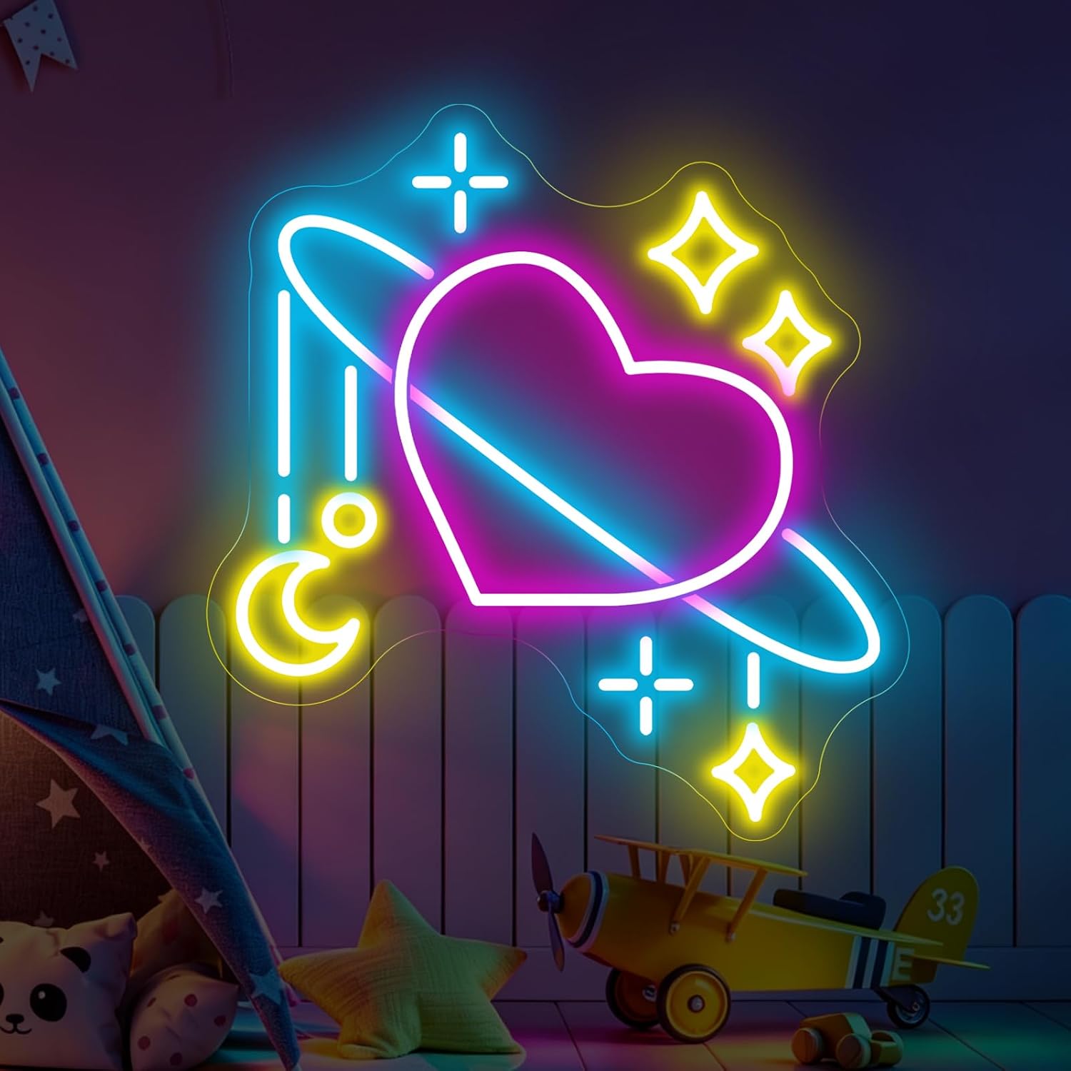 Space Planet Neon Sign LED Neo - Baby Nursery Wall Lights recensie en prijs