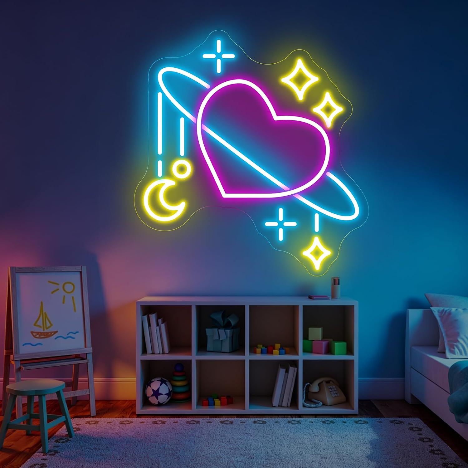 Space Planet Neon Sign LED Neo - Baby Nursery Wall Lights recensie en prijs