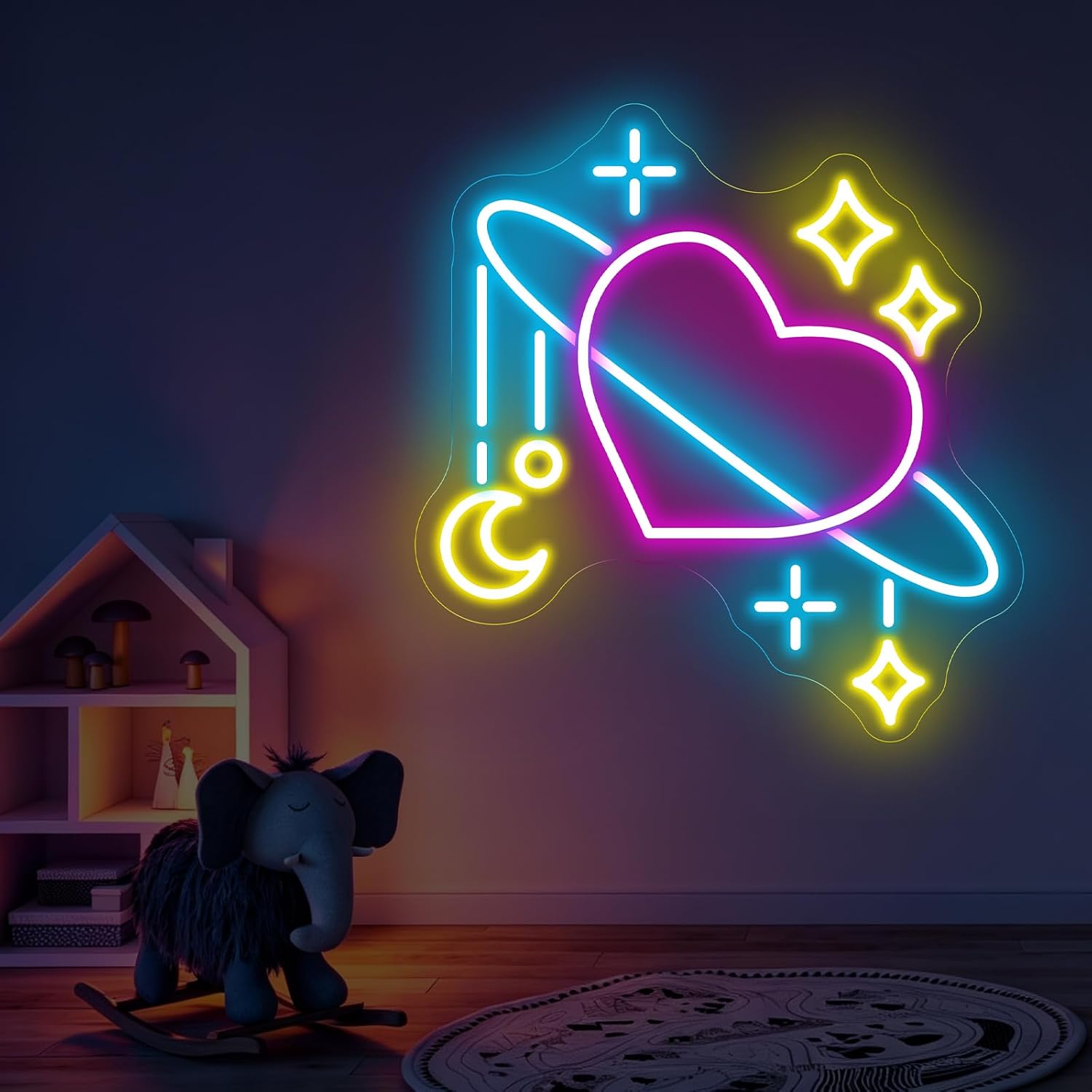Space Planet Neon Sign LED Neo - Baby Nursery Wall Lights recensie en prijs