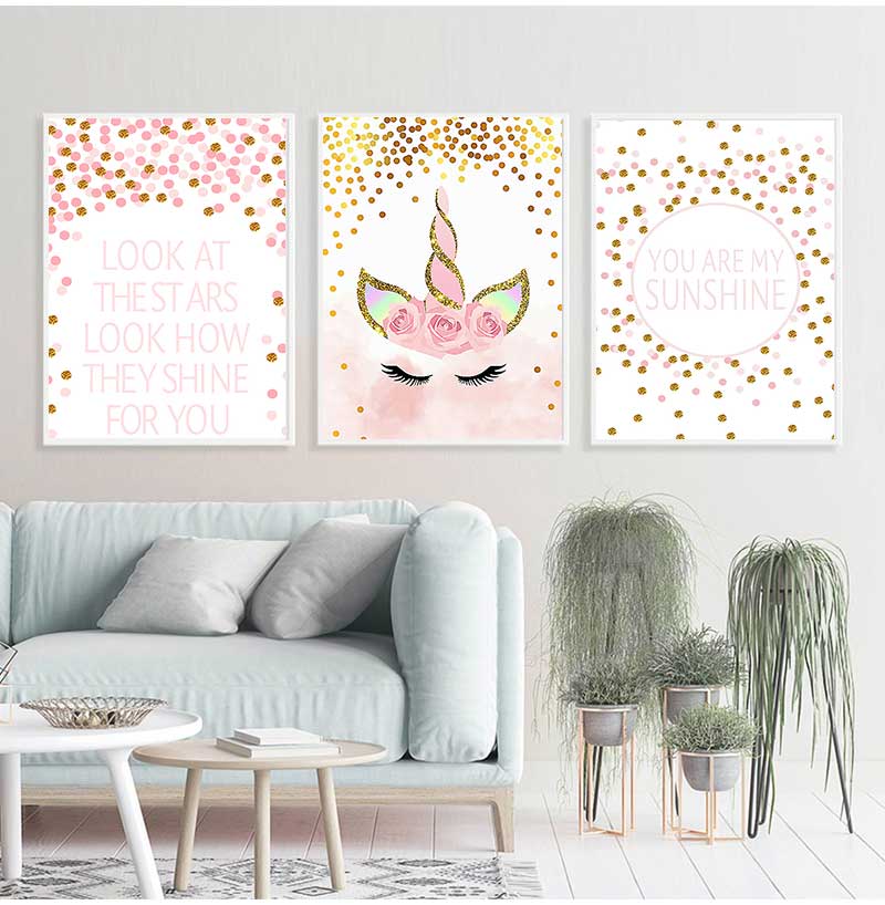Decoratieve foto babymeisje sl - Baby Unicorn Nursery recensie en prijs