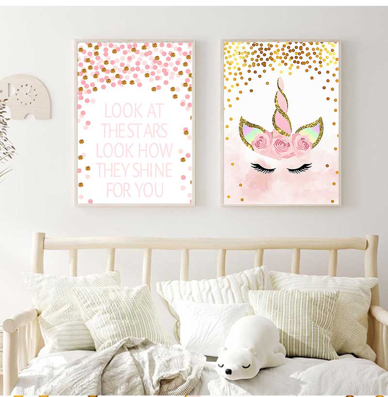 Decoratieve foto babymeisje sl - Baby Unicorn Nursery recensie en prijs