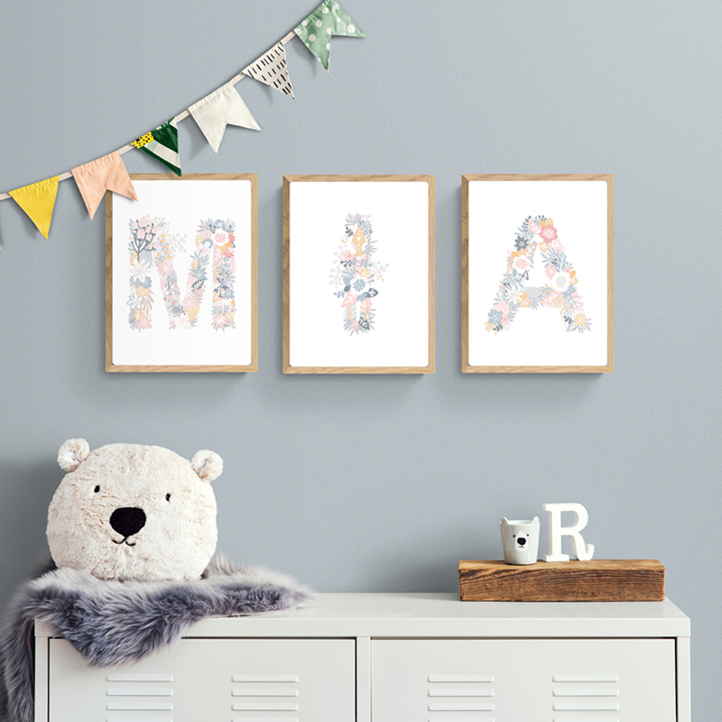 1PC frameloze bloemen alfabet  - Baby Unicorn Nursery recensie en prijs