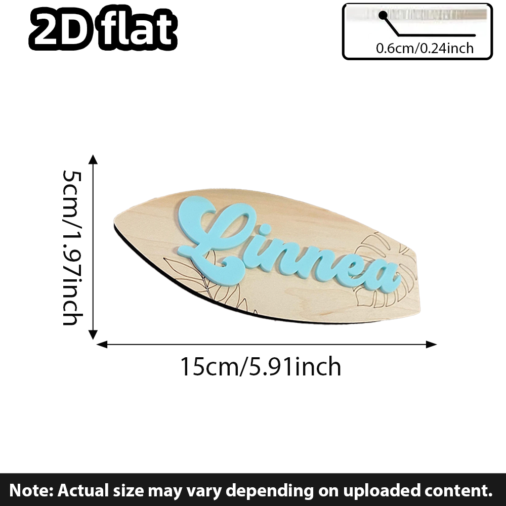 Surfplank Baby Naambordje Ocea - Baby Nursery Decor recensie en prijs