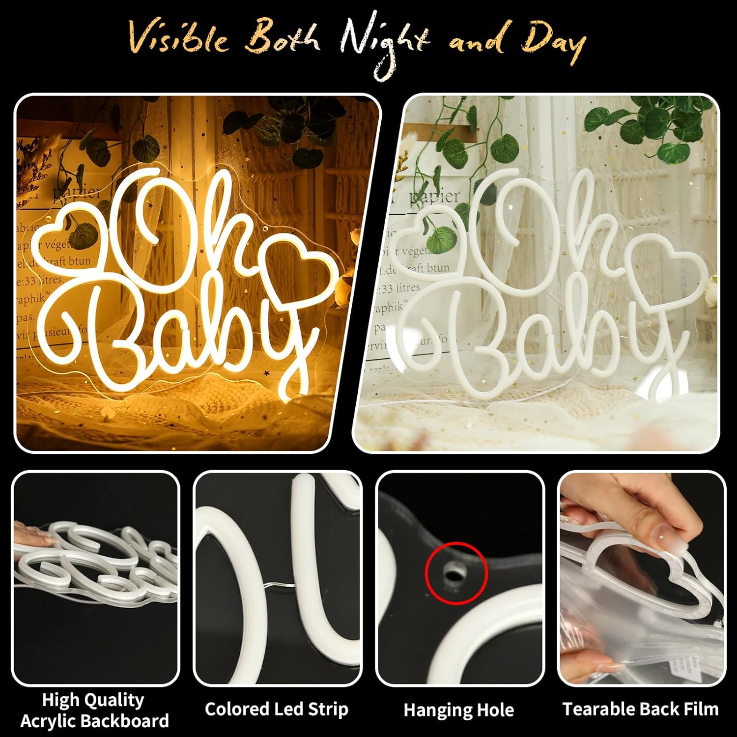 Oh Baby Neonbord LED Marquee L - Baby Nursery Wall Lights recensie en prijs