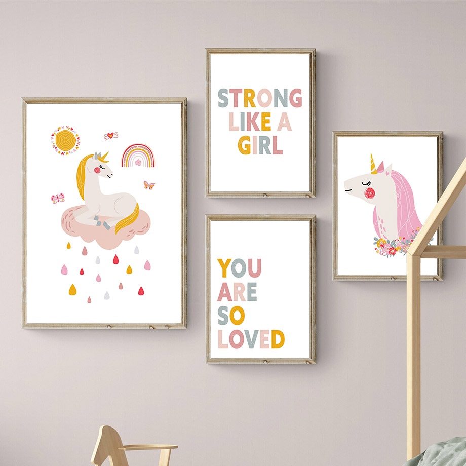 Kawaii Cartoon Eenhoorn Regenb - Baby Unicorn Nursery recensie en prijs