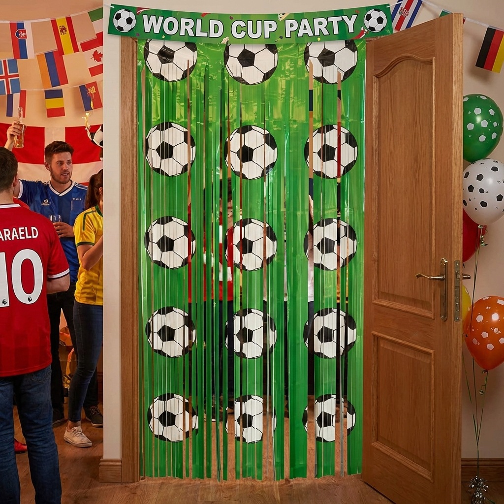 1x2m Groene Voetbal Achtergron - Baby Nursery Green recensie en prijs