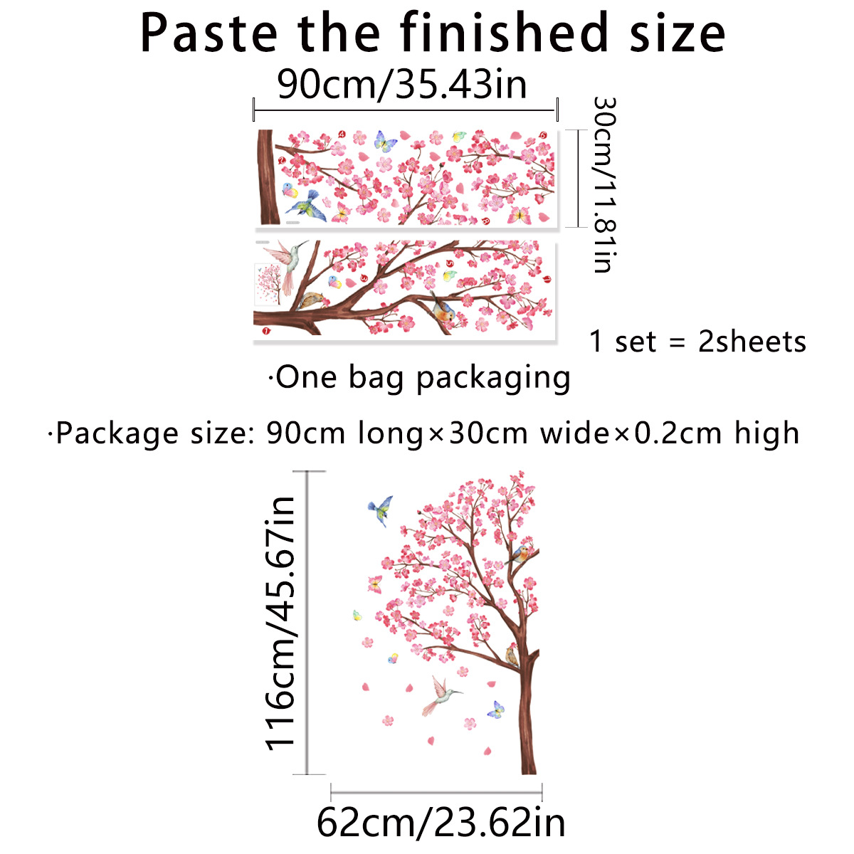 Aquarel Vogel Bloem Muursticke - Baby Nursery Decor Ideas recensie en prijs