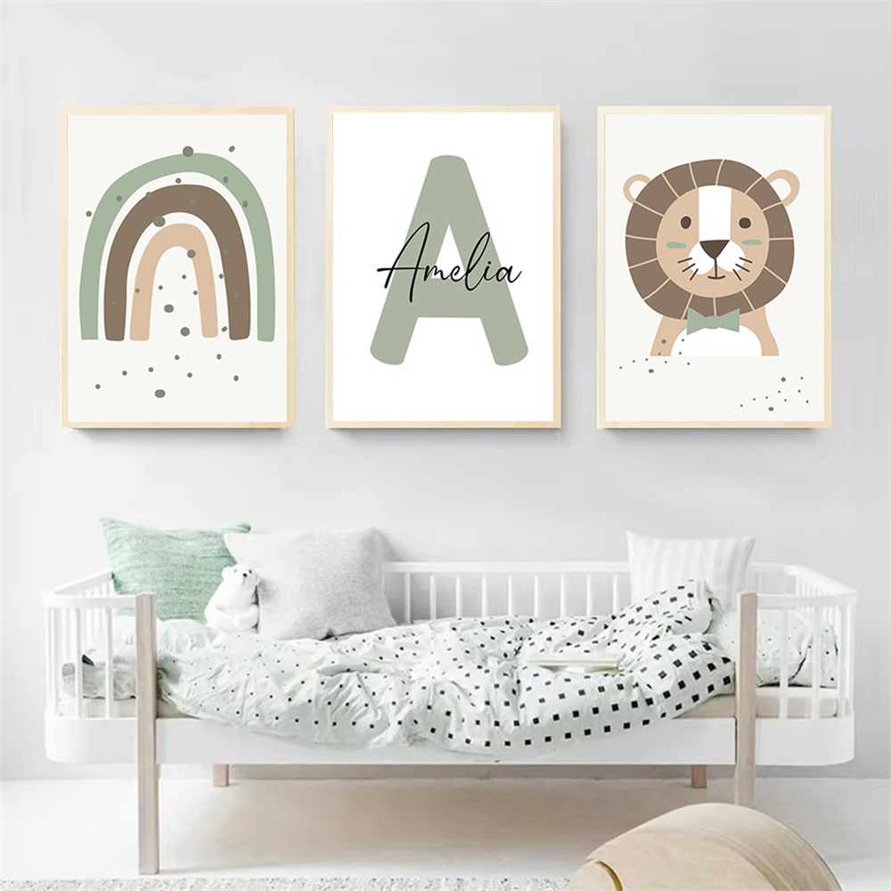 Leeuw Canvas Print Op Maat Naa - Baby Nursery Green recensie en prijs
