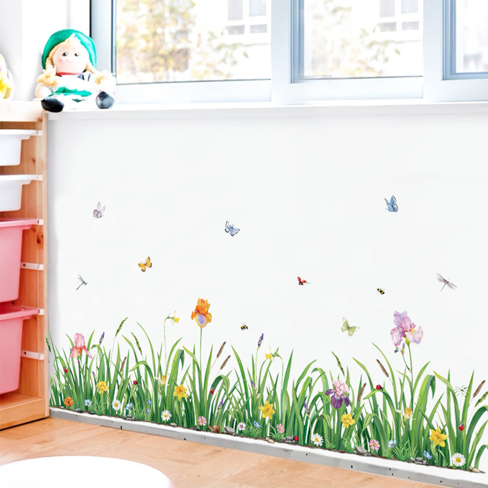 Groen gras bloemen Borader muu - Baby Nursery Green recensie en prijs