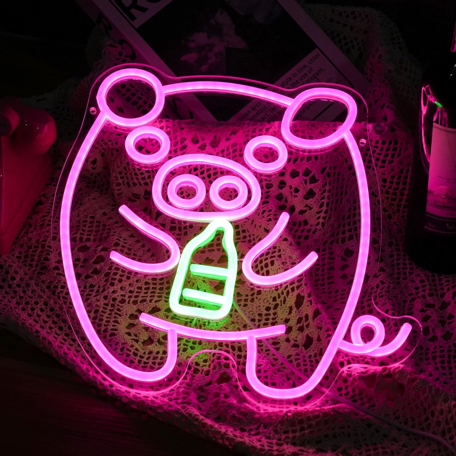 Baby varkensmelkfles neonlicht - Baby Nursery Wall Lights recensie en prijs