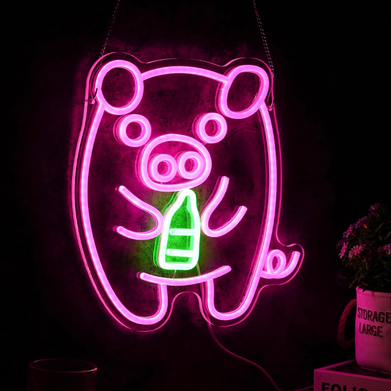 Baby varkensmelkfles neonlicht - Baby Nursery Wall Lights recensie en prijs