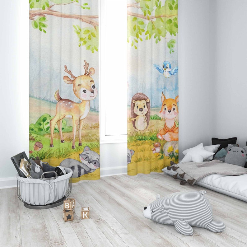 Bosdieren Gordijnen Kinderslaa - Baby Nursery Youtube recensie en prijs