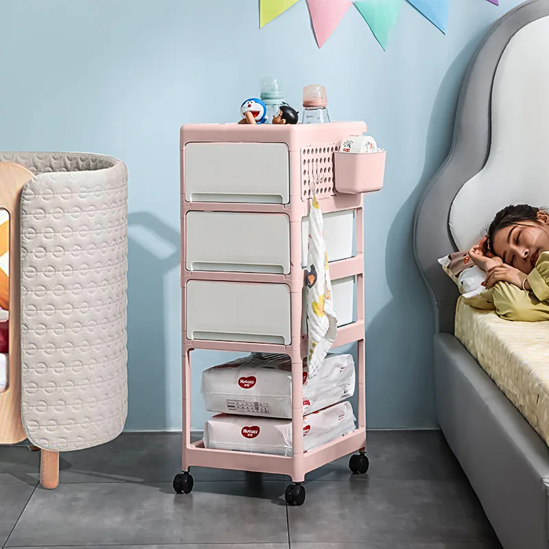 Crèmekleurige mobiele opbergwa - Baby Nursery Drawers recensie en prijs