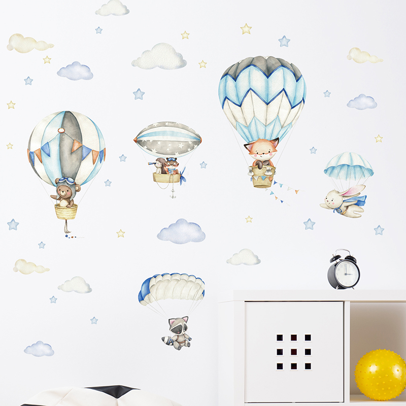 Cartoon Schattige Dieren Lucht - Baby Nursery Animal Prints recensie en prijs