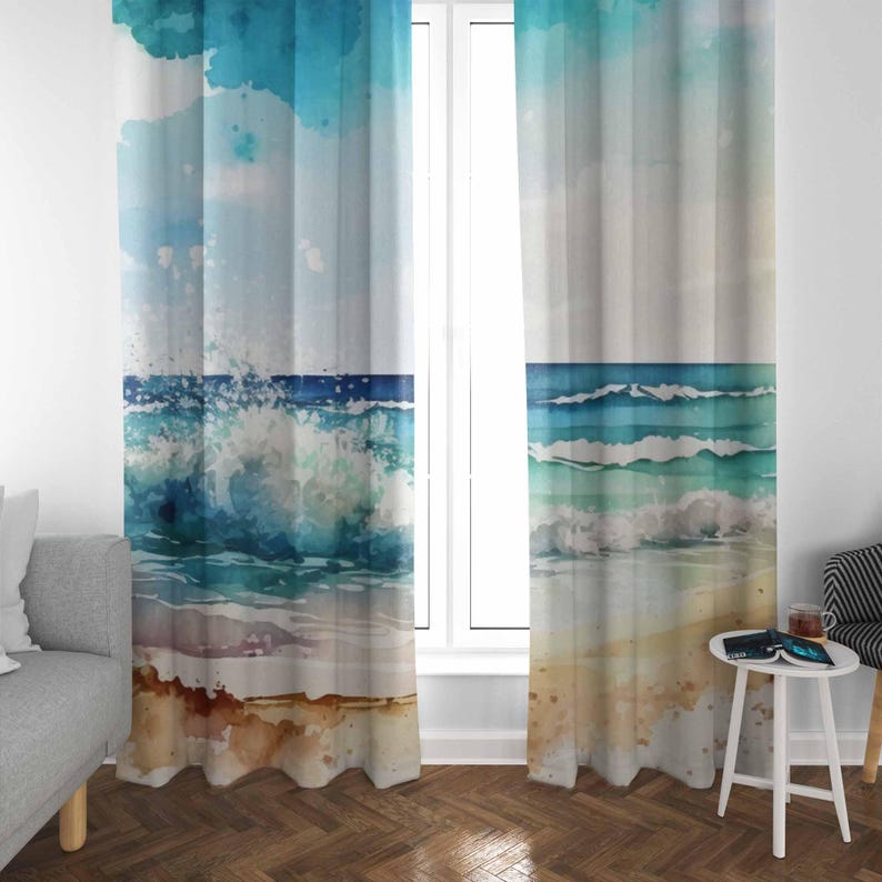 Sea Wave Gordijnen Oceaan Natu - Baby Nursery Youtube recensie en prijs