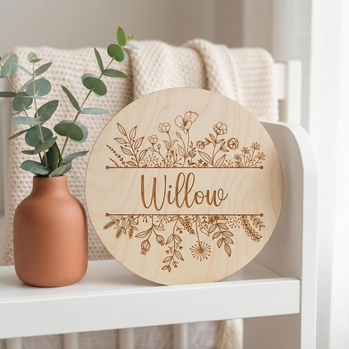 Gepersonaliseerde Ronde Houten - Baby Nursery Decor recensie en prijs