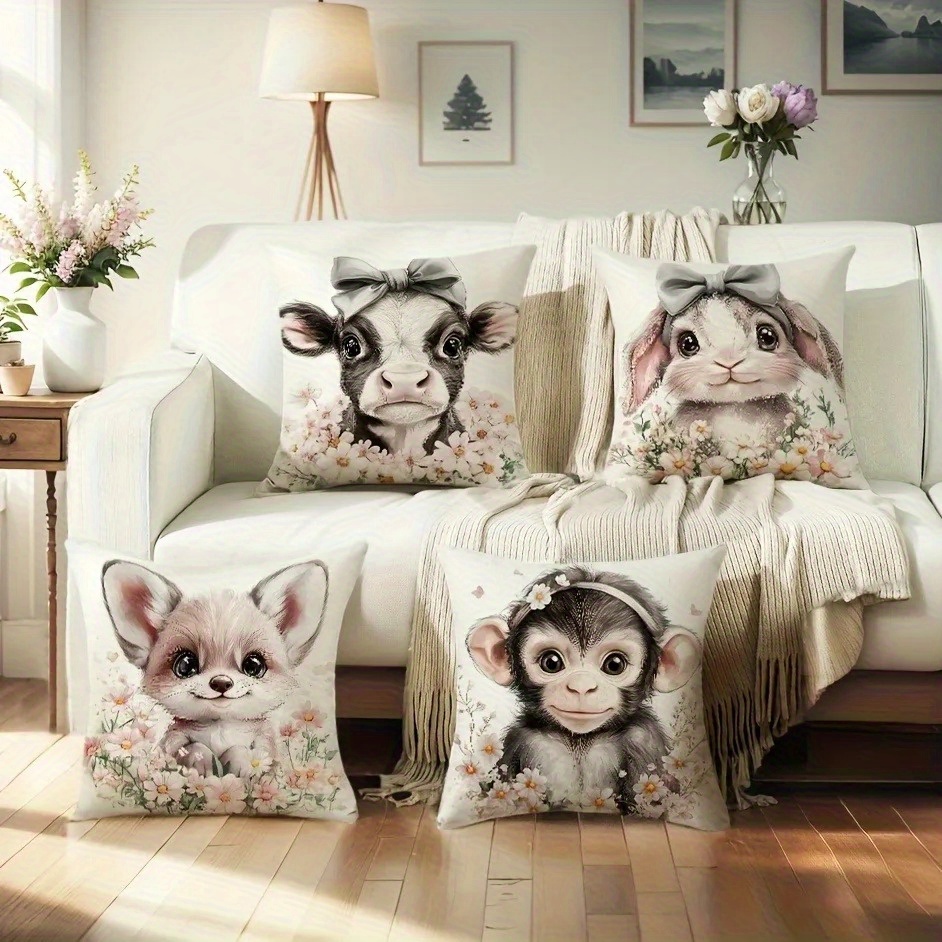 Schattige baby-kussenhoezen me - Baby Nursery Animal Prints recensie en prijs