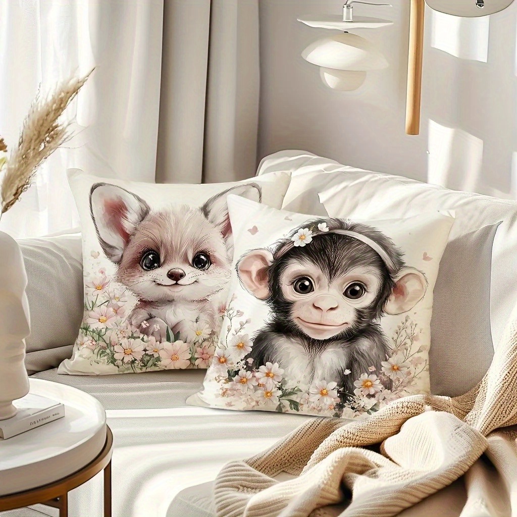 Schattige baby-kussenhoezen me - Baby Nursery Animal Prints recensie en prijs