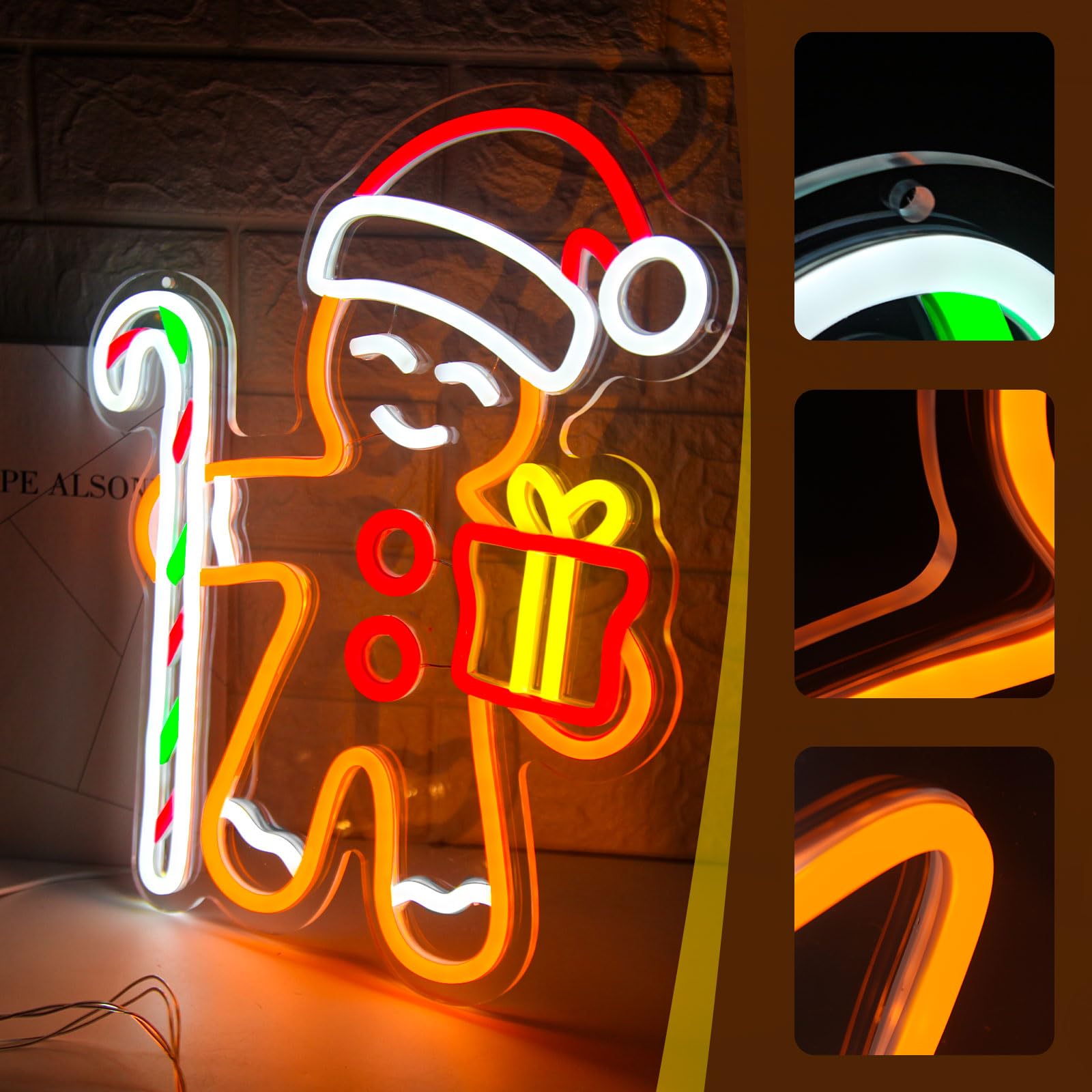 Gingerbread Man LED-neonbord v - Baby Nursery Wall Lights recensie en prijs