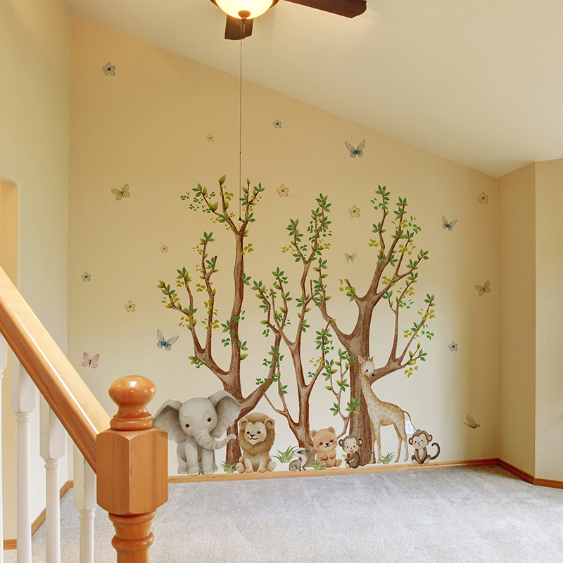 Jungle Safari Animal Park Muur - Baby Nursery Green recensie en prijs