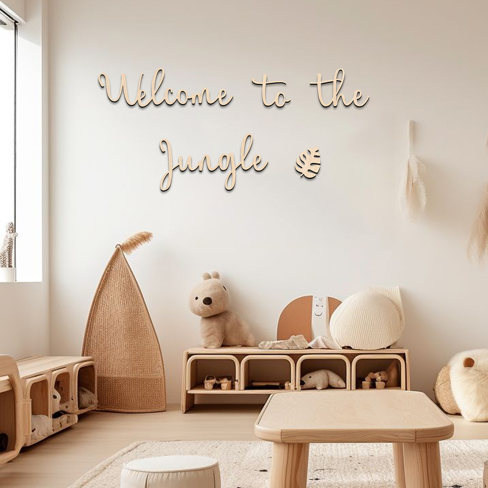 Welkom bij de Jungle houten bo - Baby Nursery Artwork recensie en prijs