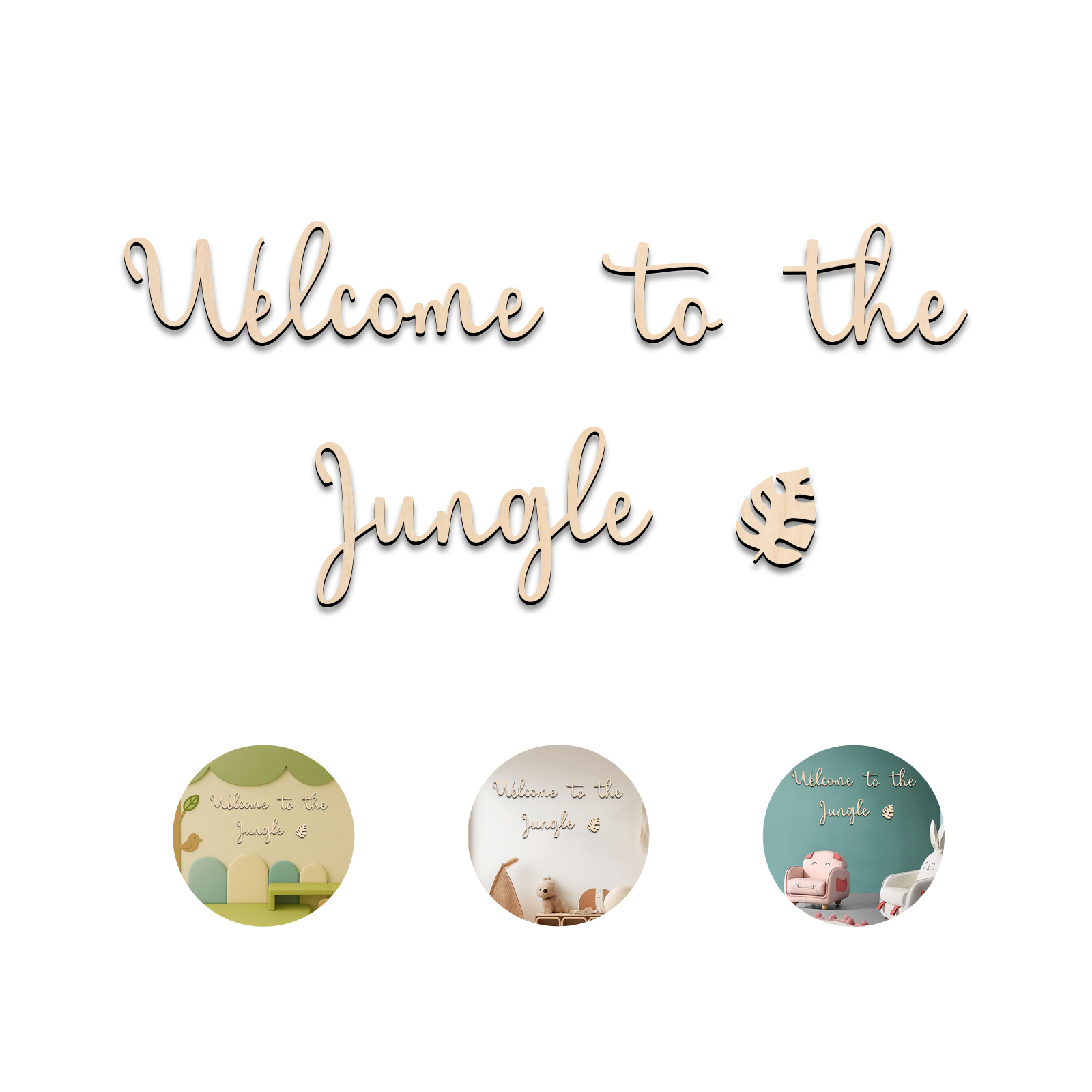 Welkom bij de Jungle houten bo - Baby Nursery Artwork recensie en prijs
