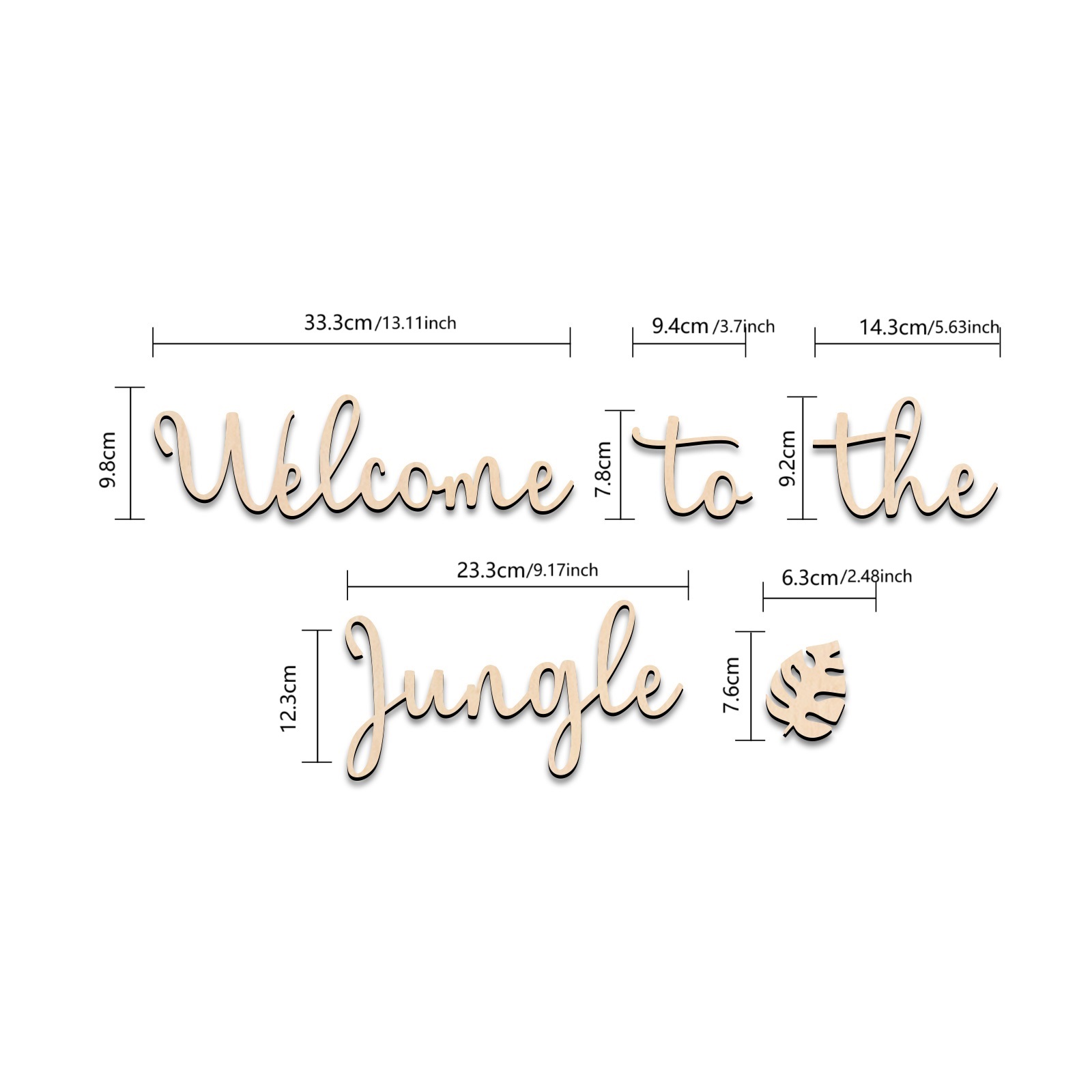 Welkom bij de Jungle houten bo - Baby Nursery Artwork recensie en prijs