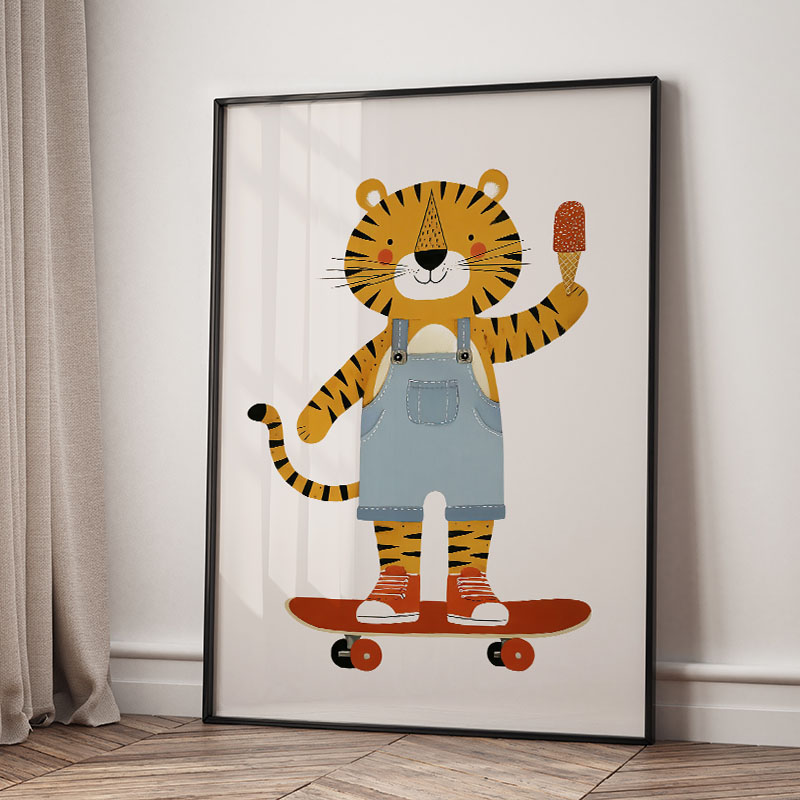 Grappige cartoon dieren auto b - Baby Nursery Fabric recensie en prijs