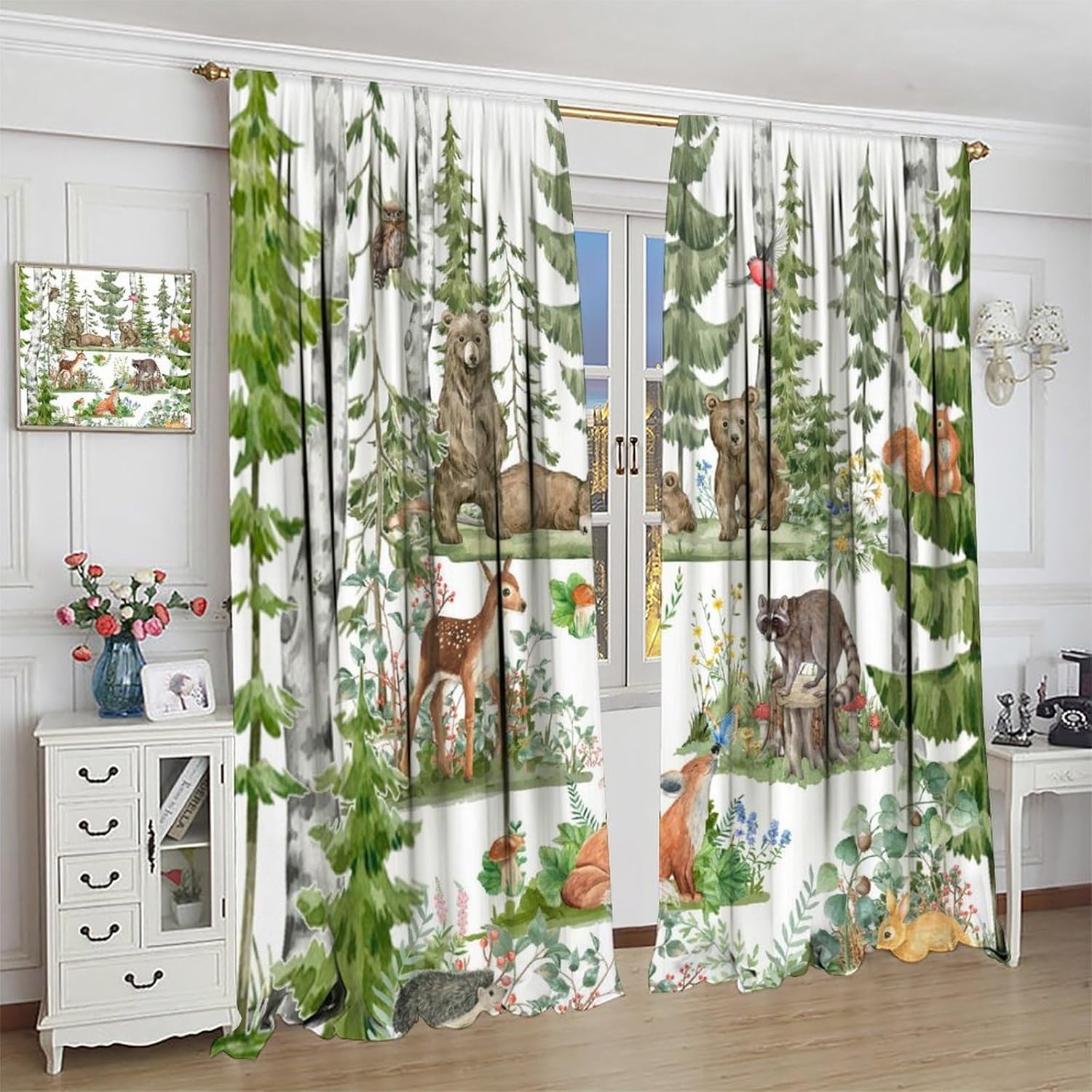 Forest Animal Curtains for Kid - Baby Nursery Green recensie en prijs