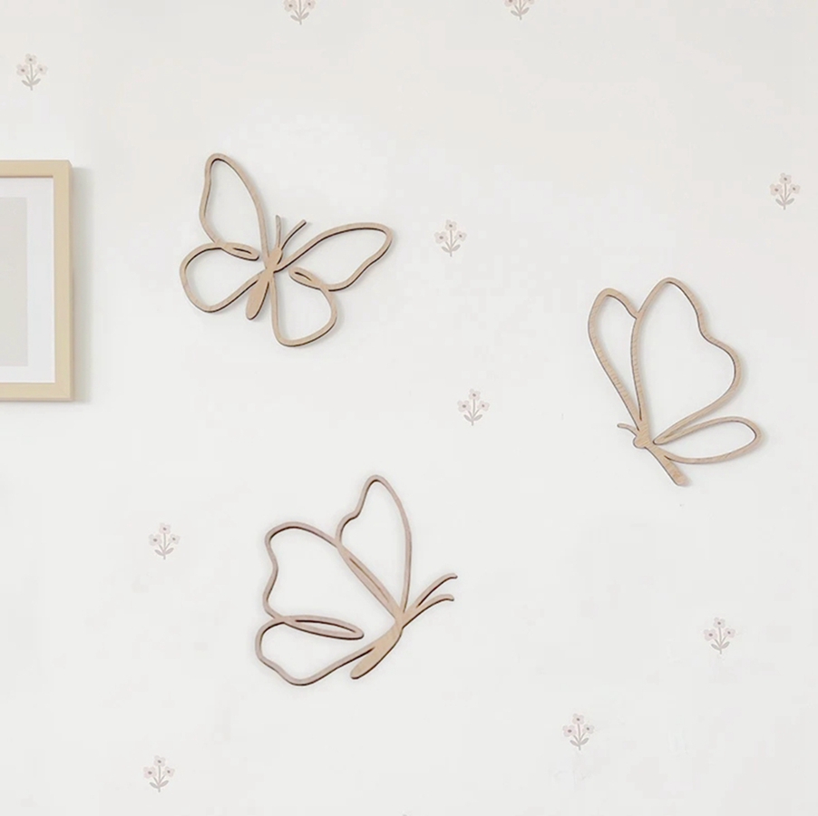 Houten Vlinderbord, Houten Wan - Baby Nursery Artwork recensie en prijs