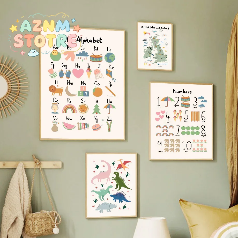 Dierenwereldkaart Dinosaurus A - Baby Nursery Fabric recensie en prijs