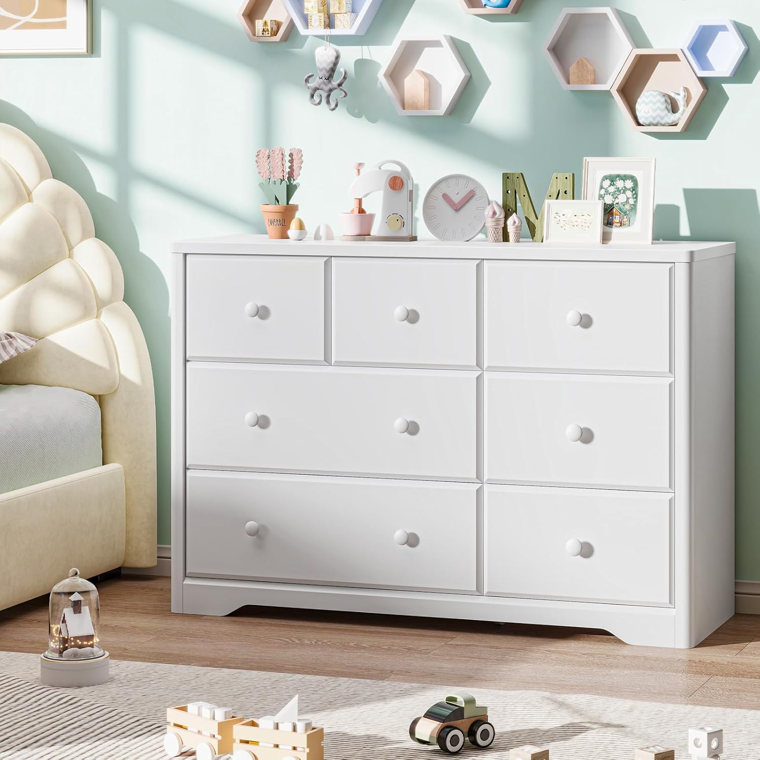Kledingkast met 7 laden, kinde - Baby Nursery Drawers recensie en prijs