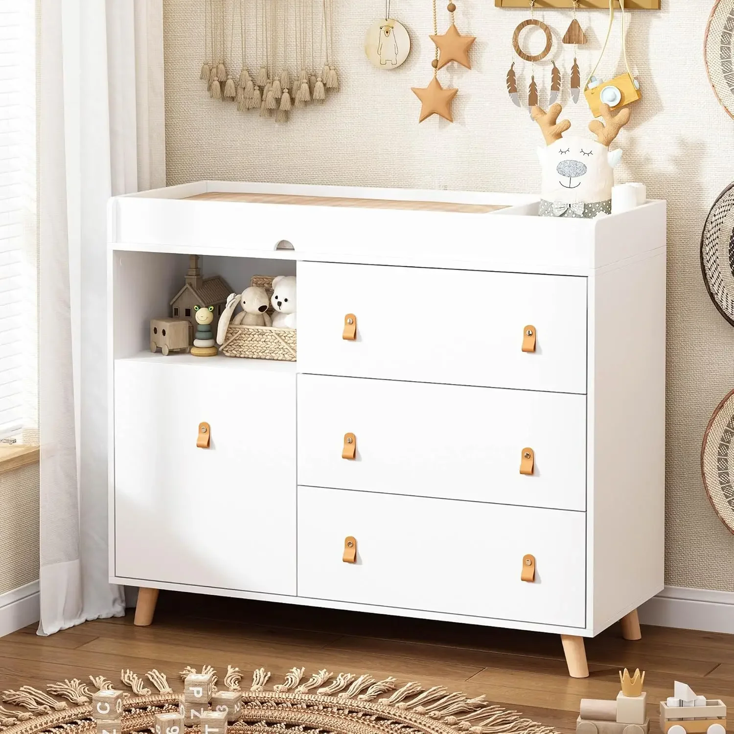 Baby commode met verschoningsb - Baby Nursery Drawers recensie en prijs