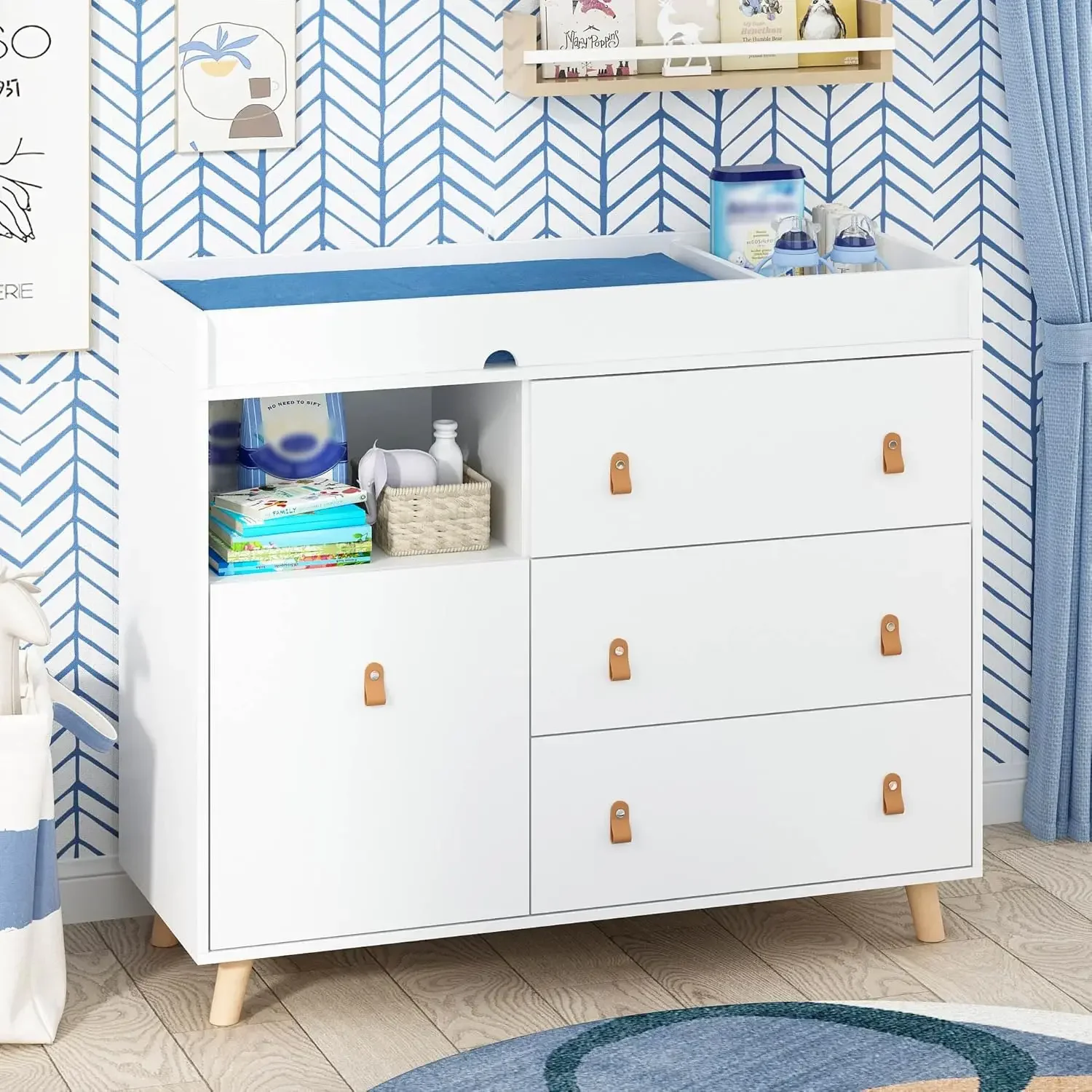 Baby commode met verschoningsb - Baby Nursery Drawers recensie en prijs